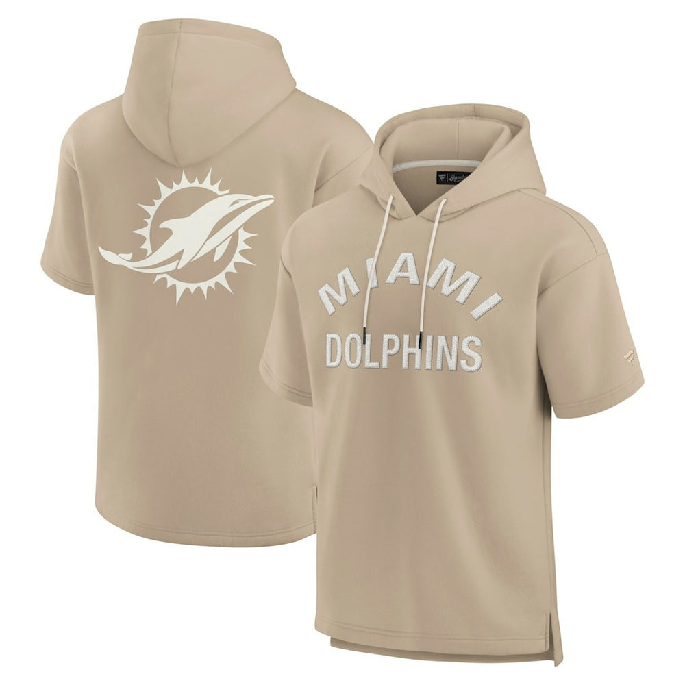 Miami Dolphins Fanatics Unisex Elements Super Soft Fleece Short Sleeve Pullover Hoodie
