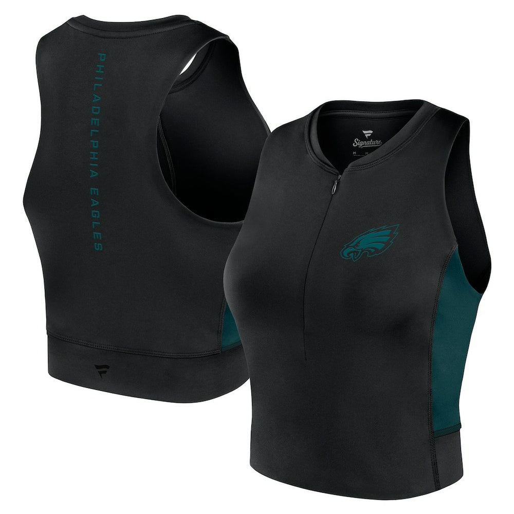 Philadelphia Eagles Fanatics Women's Studio Fitted Gym Tank Top