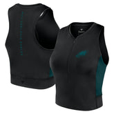 Philadelphia Eagles Fanatics Women's Studio Fitted Gym Tank Top