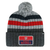Washington Nationals '47 Stack Cuffed Knit Hat with Pom | MLB Shop