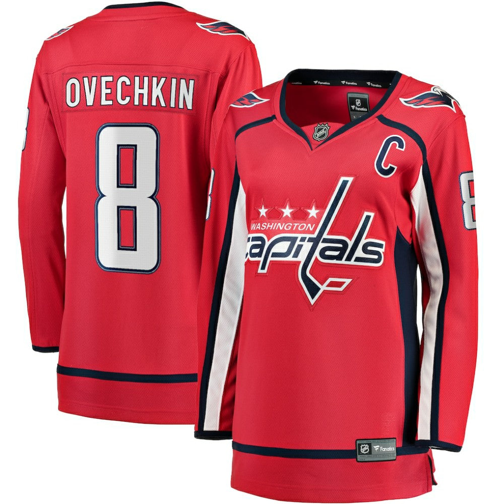 Alexander Ovechkin Washington Capitals Fanatics Women's Captain Patch Home Breakaway Player Jersey Sale