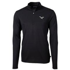 Philadelphia Eagles Cutter & Buck Gridiron Classics Big & Tall Virtue Eco Pique Recycled Quarter-Zip Pullover Top