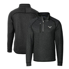 Philadelphia Eagles Cutter & Buck Gridiron Classics Big & Tall Mainsail Sweater-Knit Half-Zip Pullover Jacket