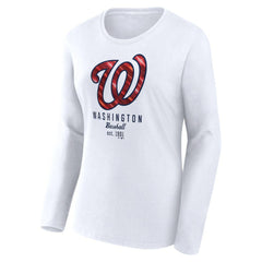 Washington Nationals Fanatics Women's Lightweight Fitted Long Sleeve T-Shirt | MLB Online