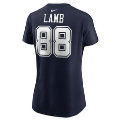 Dallas Cowboys Nike CeeDee Lamb Women's Player Name & Number T-Shirt