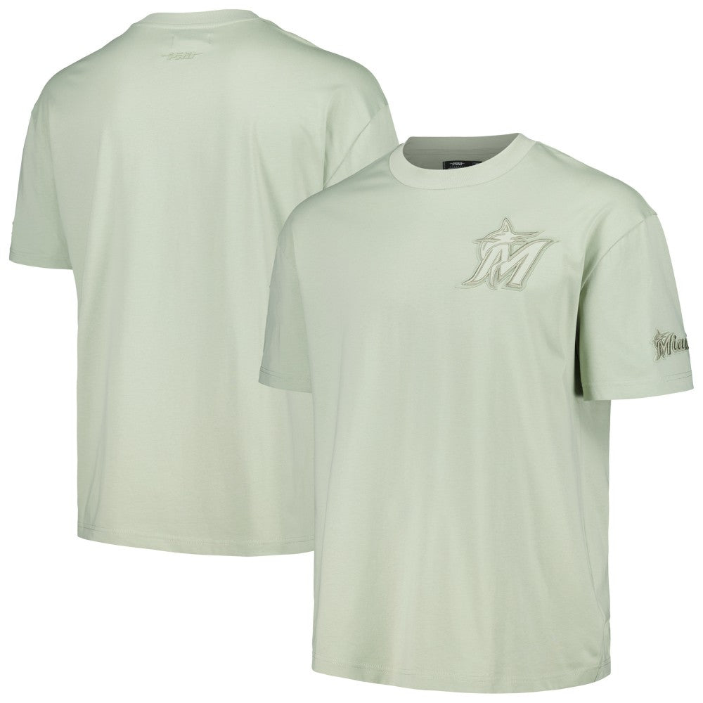 Miami Marlins Pro Standard Oversized Neutral CJ Dropped Shoulders T-Shirt | MLB On Sale