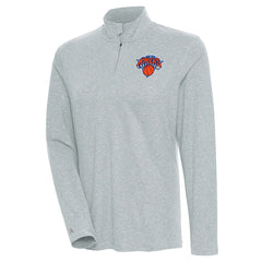 New York Knicks Antigua Women's Confront Quarter-Zip Pullover Top On Sale