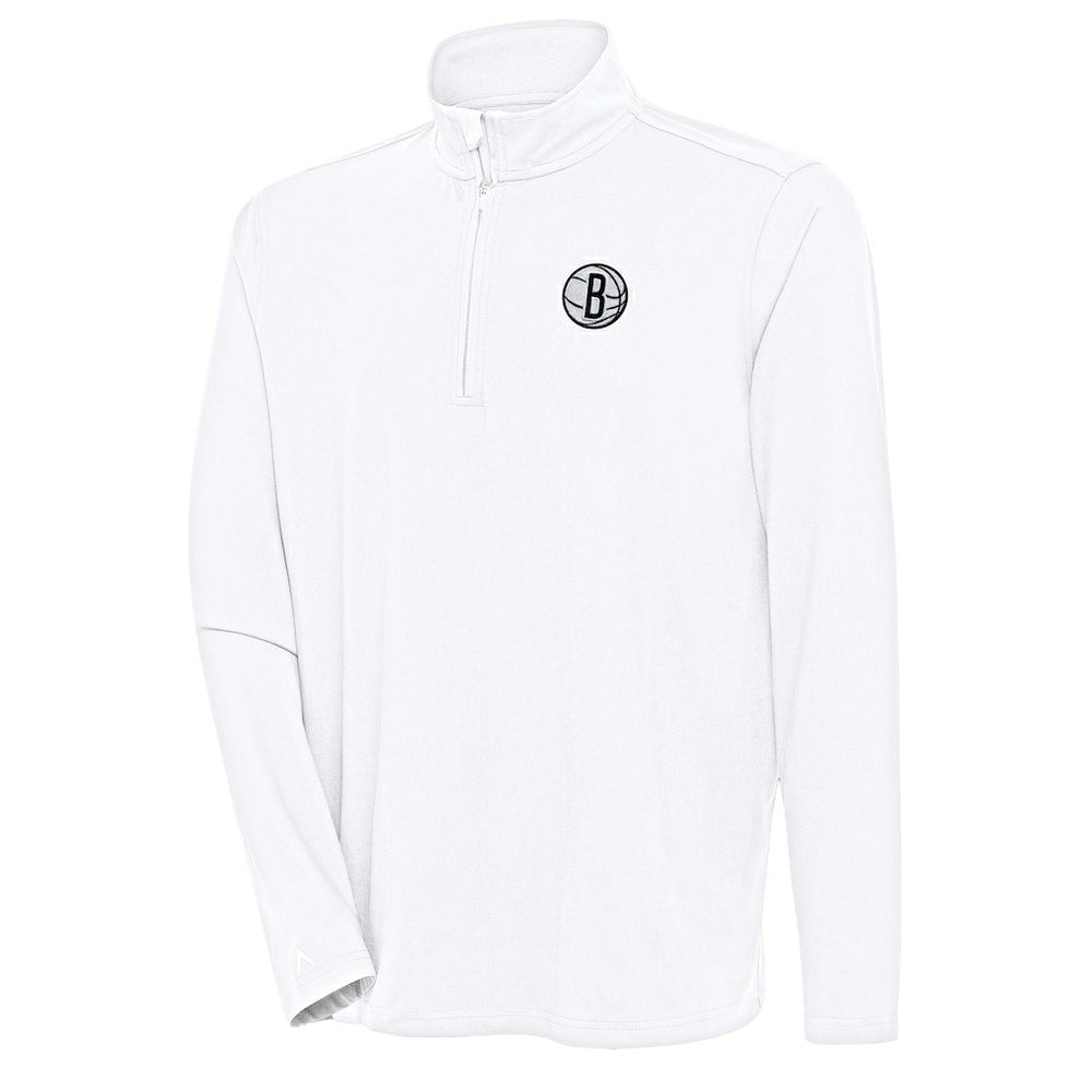 Brooklyn Nets Antigua Hunk Quarter-Zip Pullover Top Online