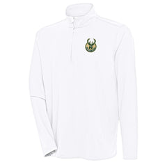Milwaukee Bucks Antigua Hunk Quarter-Zip Pullover Top On Sale