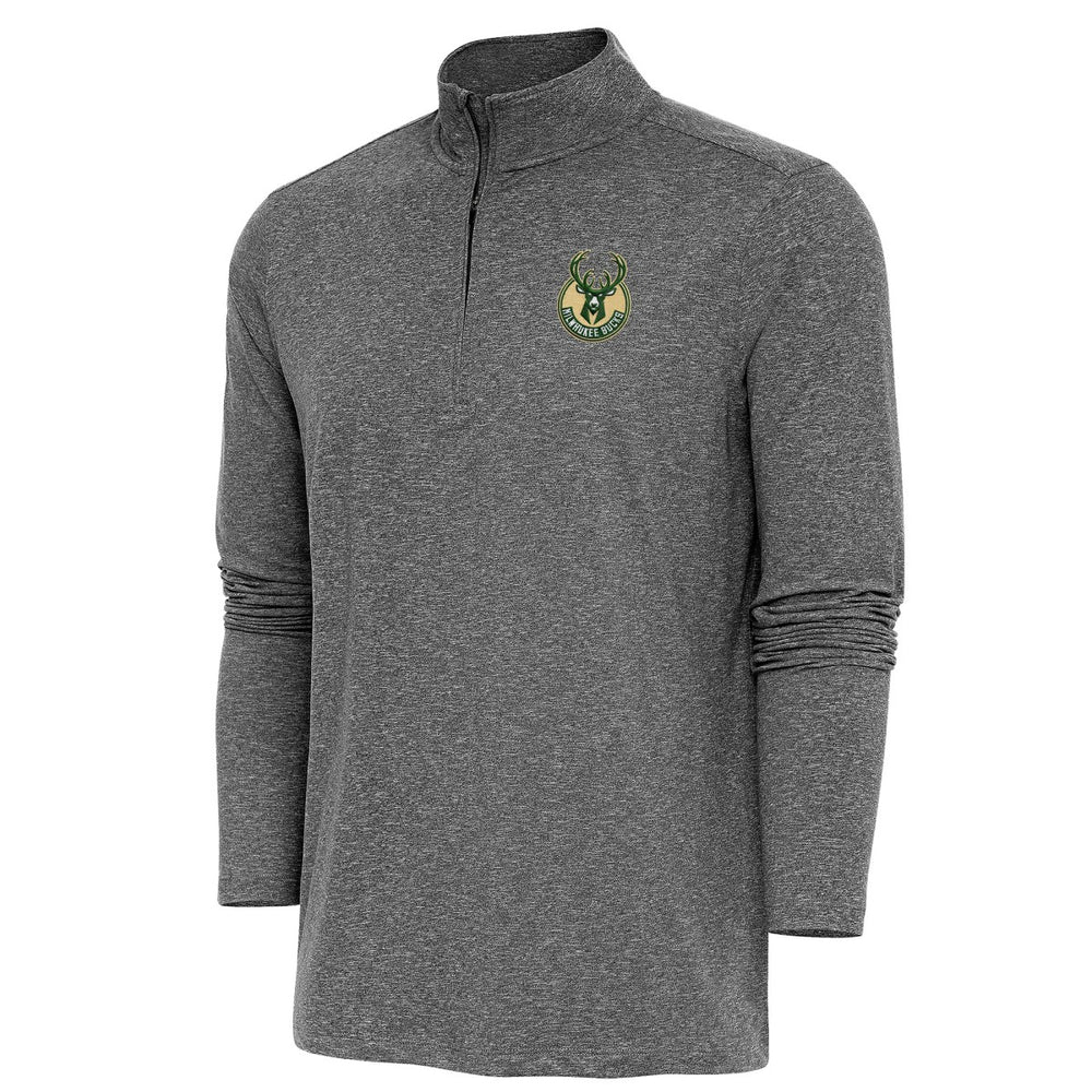 Milwaukee Bucks Antigua Hunk Quarter-Zip Pullover Top Discount