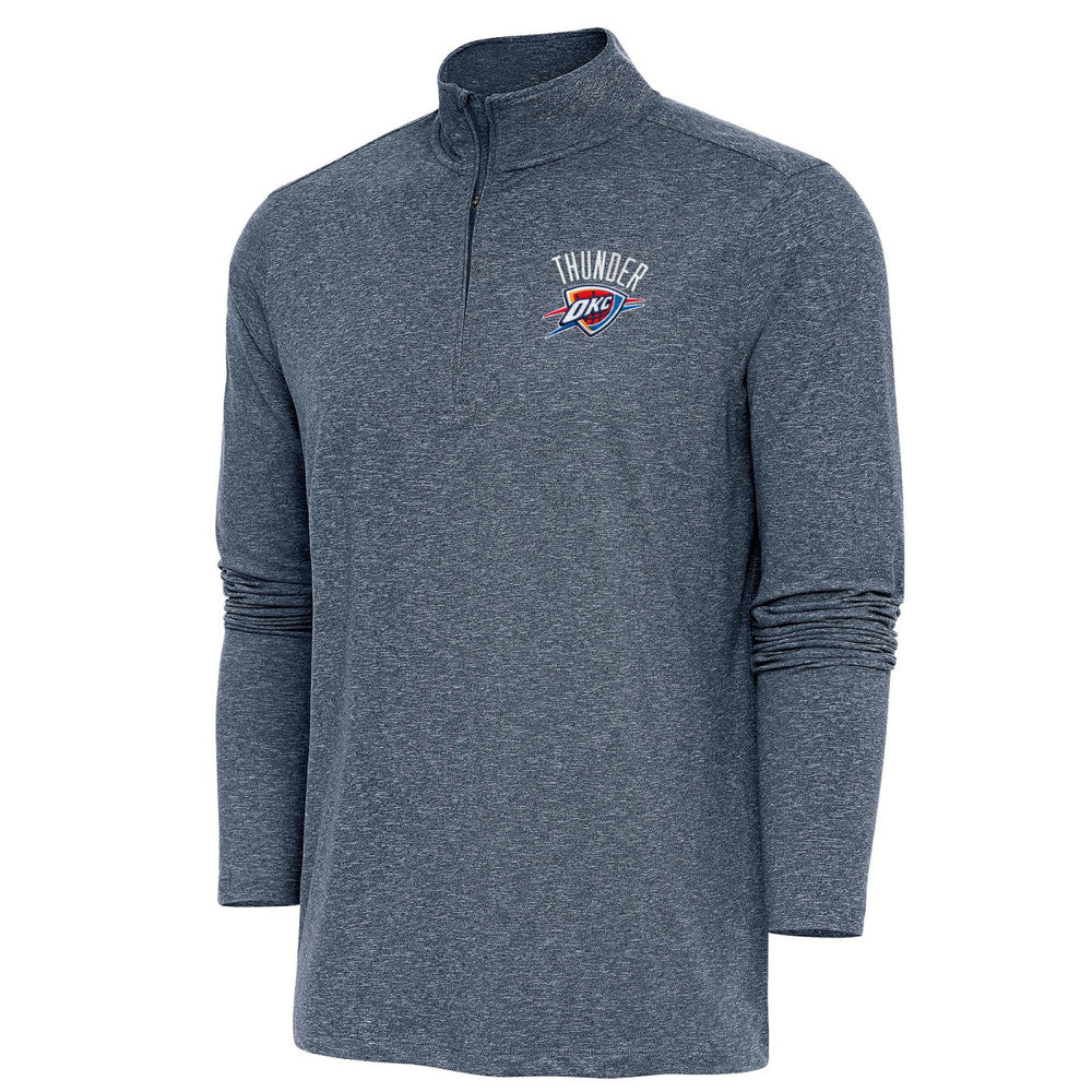 Oklahoma City Thunder Antigua Hunk Quarter-Zip Pullover Top On Sale