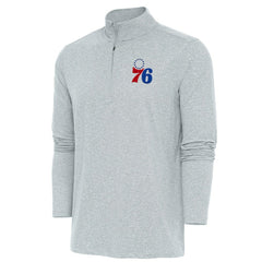 Philadelphia 76ers Antigua Hunk Quarter-Zip Pullover Top On Sale