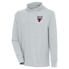 Chicago Bulls Antigua Saga Long Sleeve Hoodie T-Shirt Discount