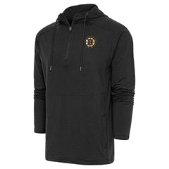 Boston Bruins Antigua Spikes Raglan Quarter-Zip Hoodie Online