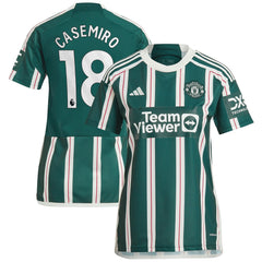 Casemiro Manchester United Women's 2023/24 Away Replica Player Jersey Green - Adidas