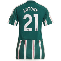 Antony Manchester United Women's 2023/24 Away Replica Player Jersey Green - Adidas