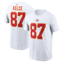 Kansas City Chiefs Nike Travis Kelce Player Name & Number T-Shirt