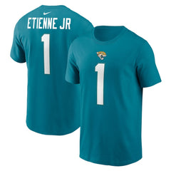 Jacksonville Jaguars Nike Travis Etienne Player Name & Number T-Shirt