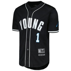 Carolina Panthers Bryce Young Pro Standard Mesh Baseball Button-Up T-Shirt