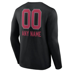 Arizona Cardinals Personalized Name & Number Team Wordmark Long Sleeve T-Shirt