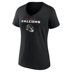 Atlanta Falcons Women's Personalized Name & Number Team Wordmark V-Neck T-Shirt