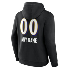 Baltimore Ravens Personalized Name & Number Team Wordmark Pullover Hoodie