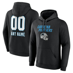 Carolina Panthers Personalized Name & Number Team Wordmark Pullover Hoodie