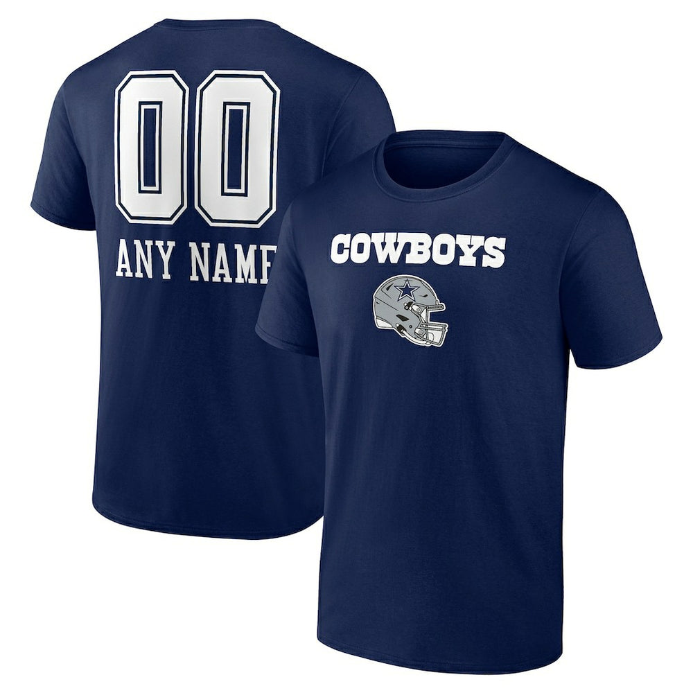 Dallas Cowboys Personalized Name & Number Team Wordmark T-Shirt