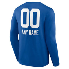 Indianapolis Colts Personalized Name & Number Team Wordmark Long Sleeve T-Shirt