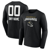 Jacksonville Jaguars Personalized Name & Number Team Wordmark Long Sleeve T-Shirt