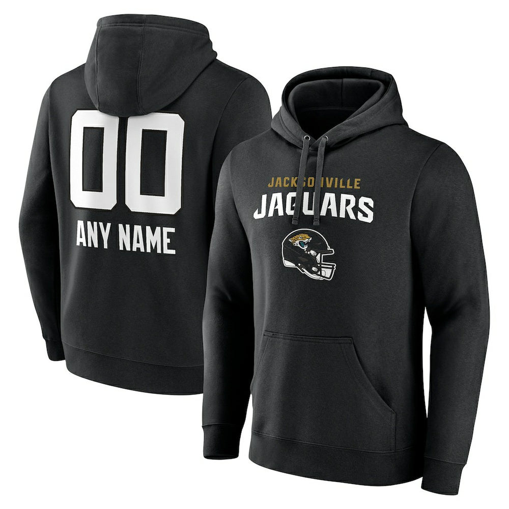 Jacksonville Jaguars Personalized Name & Number Team Wordmark Pullover Hoodie