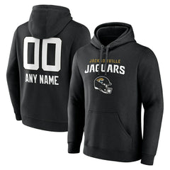 Jacksonville Jaguars Personalized Name & Number Team Wordmark Pullover Hoodie
