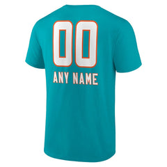 Miami Dolphins Personalized Name & Number Team Wordmark T-Shirt