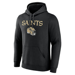New Orleans Saints Personalized Name & Number Team Wordmark Pullover Hoodie