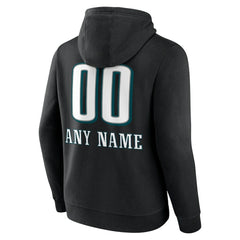Philadelphia Eagles Personalized Name & Number Team Wordmark Pullover Hoodie