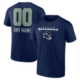 Seattle Seahawks Personalized Name & Number Team Wordmark T-Shirt