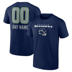 Seattle Seahawks Personalized Name & Number Team Wordmark T-Shirt