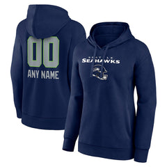 Seattle Seahawks Women's Personalized Name & Number Team Wordmark Pullover Hoodie