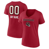 Tampa Bay Buccaneers Women's Personalized Name & Number Team Wordmark V-Neck T-Shirt