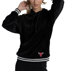 Chicago Bulls Lusso Women's Nellie Oversized Velour Pullover Hoodie On Sale