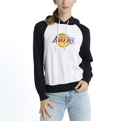 Los Angeles Lakers Lusso Women's Marlowe Tri-Blend Raglan Pullover Hoodie Discount