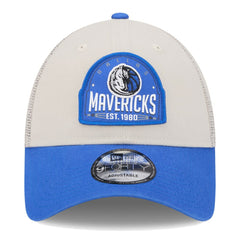 Dallas Mavericks Throwback Patch Trucker 9FORTY Adjustable Hat sale New