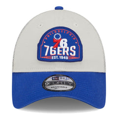 Philadelphia 76ers Throwback Patch Trucker 9FORTY Adjustable Hat Online