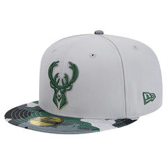 Milwaukee Bucks Active Color Camo Visor 59FIFTY Fitted Hat Discount