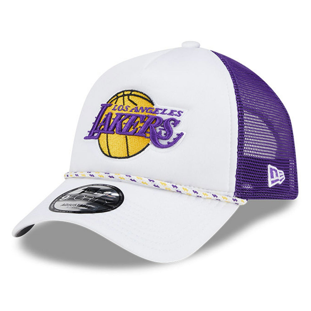 Los Angeles Lakers Court Sport Foam A-Frame 9FORTY Adjustable Trucker Hat On Sale