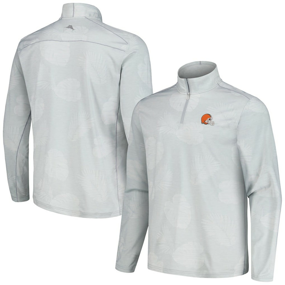 Cleveland Browns Tommy Bahama Delray Frond IslandZone Half-Zip Sweatshirt