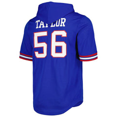 New York Giants Mitchell & Ness Lawrence Taylor Retired Player Name & Number Mesh Hoodie T-Shirt