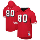 San Francisco 49ers Mitchell & Ness Jerry Rice Retired Player Name & Number Mesh Hoodie T-Shirt