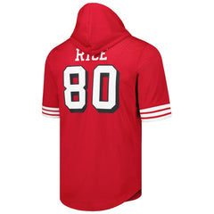 San Francisco 49ers Mitchell & Ness Jerry Rice Retired Player Name & Number Mesh Hoodie T-Shirt