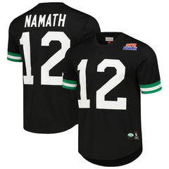 New York Jets Mitchell & Ness Joe Namath Retired Player Name & Number Mesh Top
